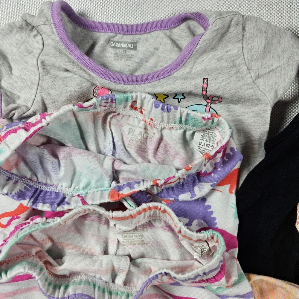 Girls Kids 5 Piece Outfit Rainbow Ice Cream Zoo Dinosaur Stripes Size 18M‎ - Picture 3 of 4
